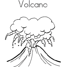 Volcano coloring #15, Download drawings