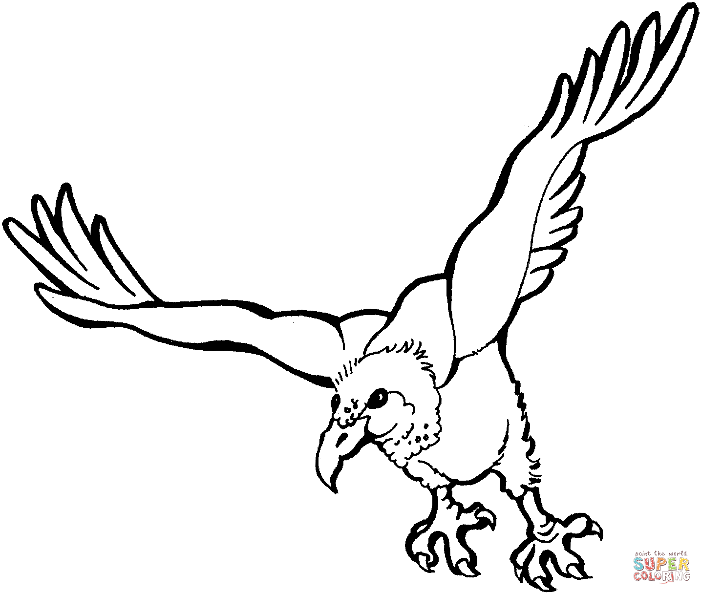 Vulture coloring #7, Download drawings