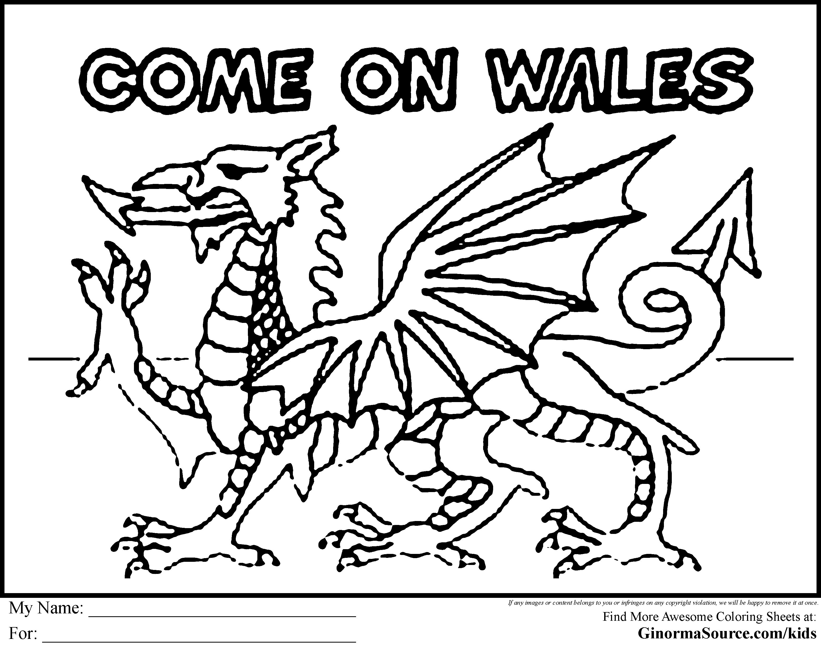 Wales coloring #5, Download drawings