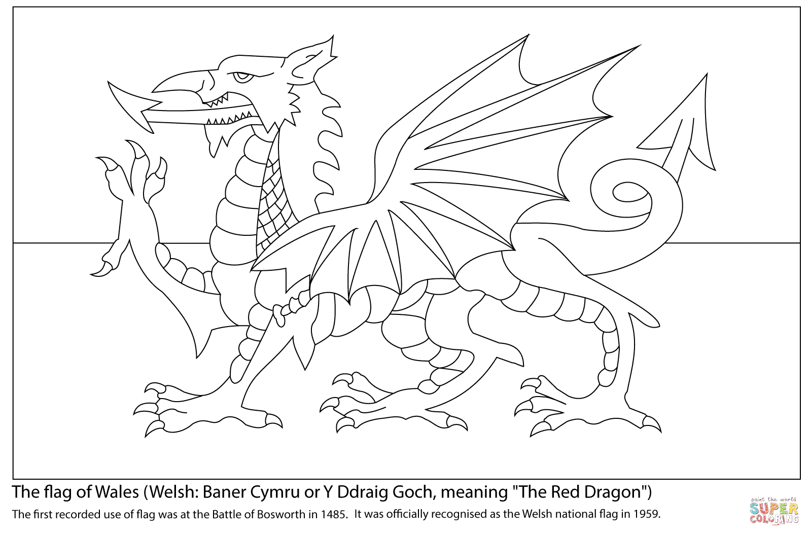 Wales coloring #8, Download drawings