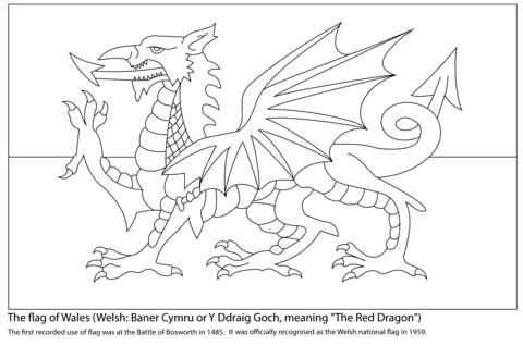 Wales coloring #12, Download drawings
