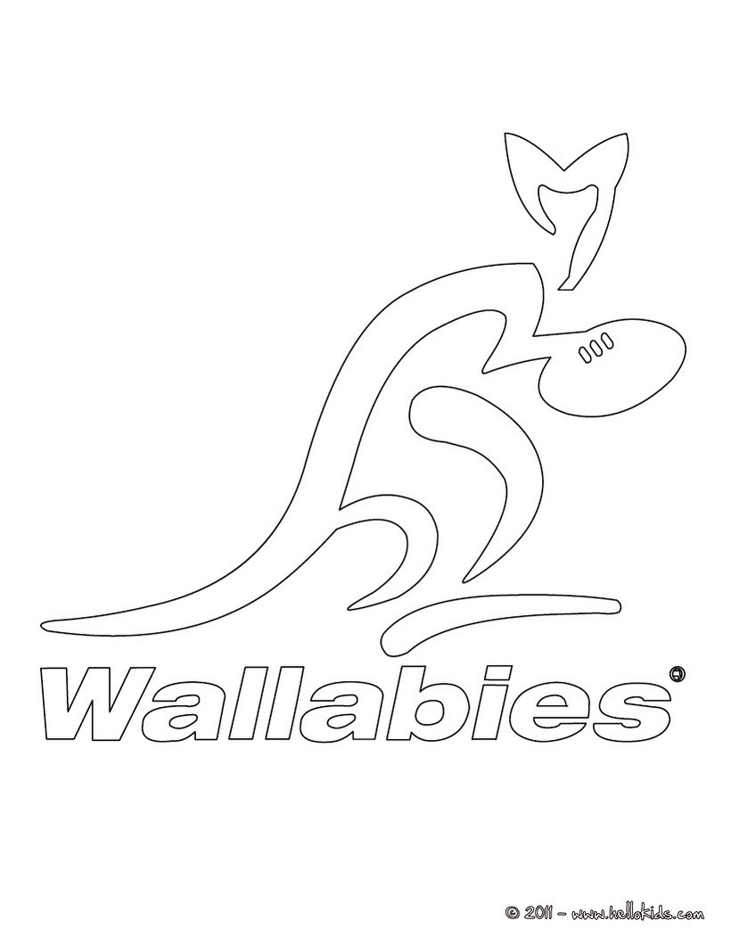 Wallaby coloring #6, Download drawings