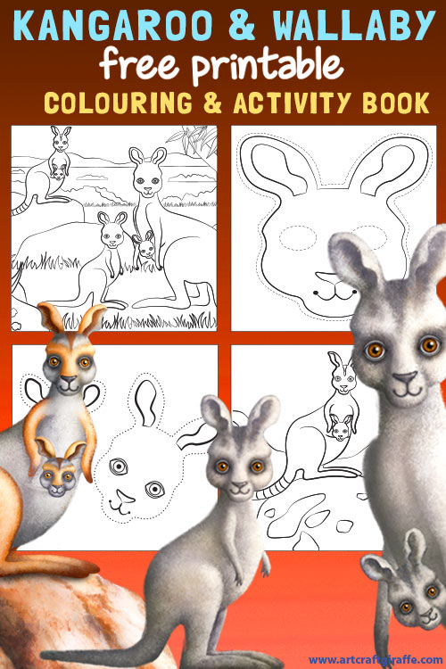 Wallaby coloring #5, Download drawings
