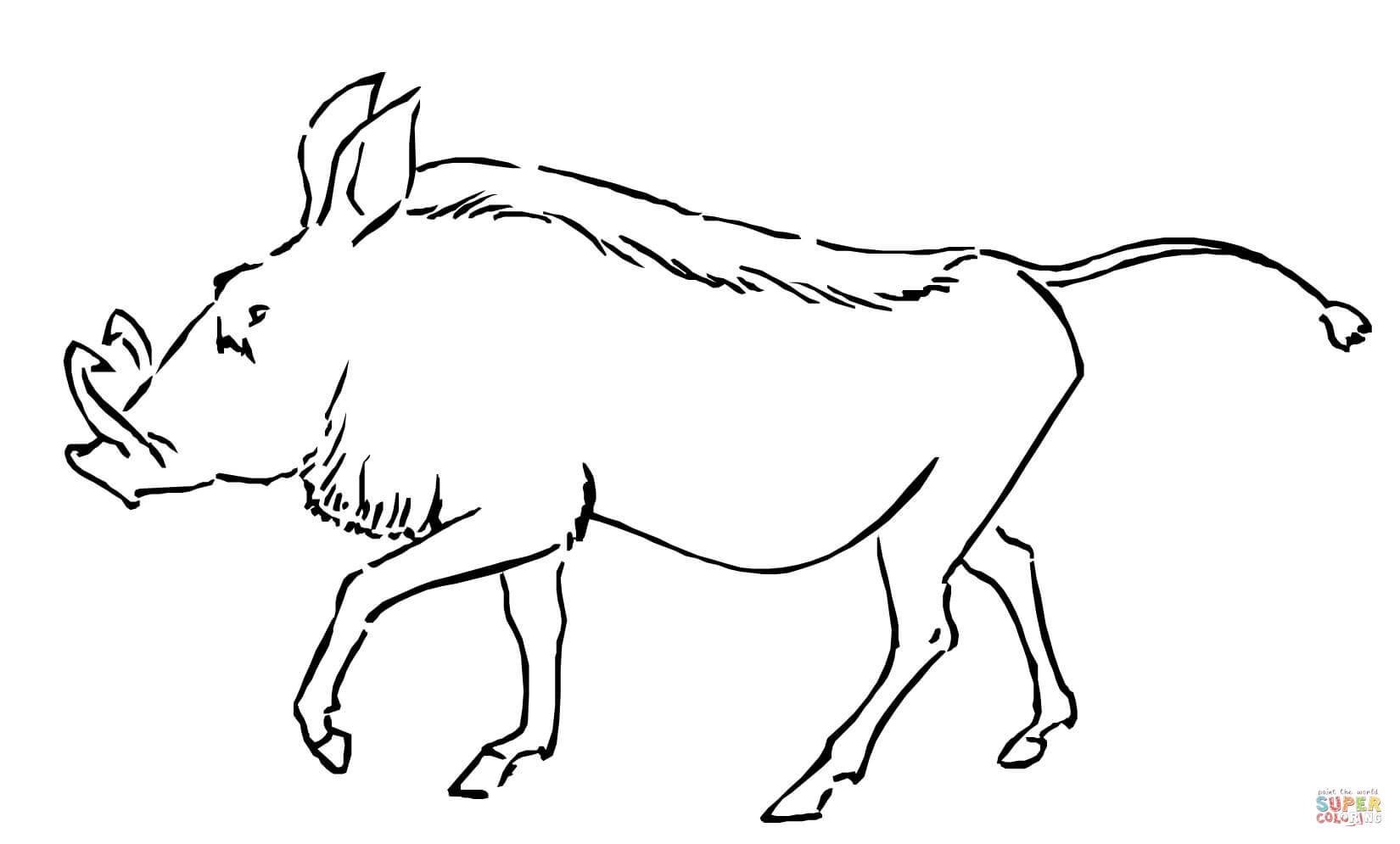 Warthog coloring #7, Download drawings