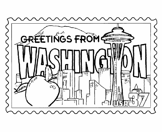 Washington State coloring #20, Download drawings