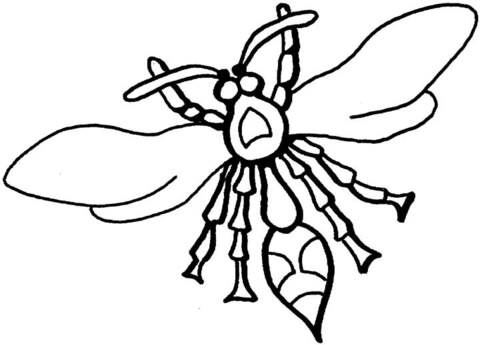 Wasp coloring #10, Download drawings