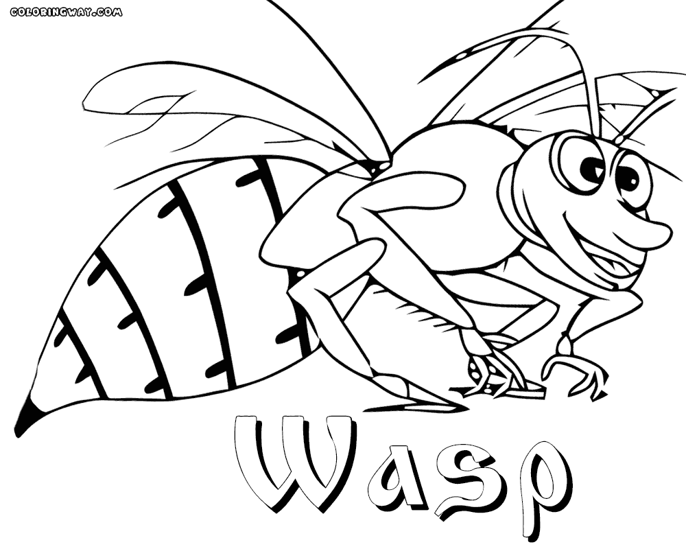 Wasp coloring #12, Download drawings