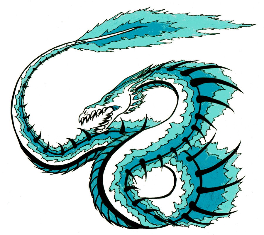Water Dragon coloring #5, Download drawings