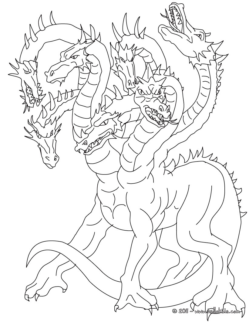 Hydra coloring #1, Download drawings