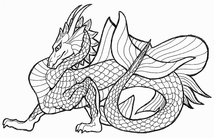 Water Dragon coloring #9, Download drawings