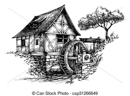 Watermill clipart #19, Download drawings