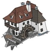 Watermill clipart #2, Download drawings