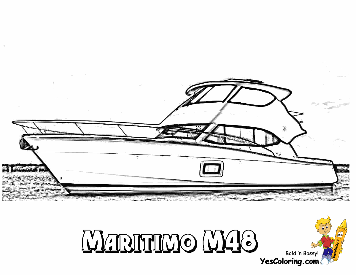 Yacht coloring #5, Download drawings