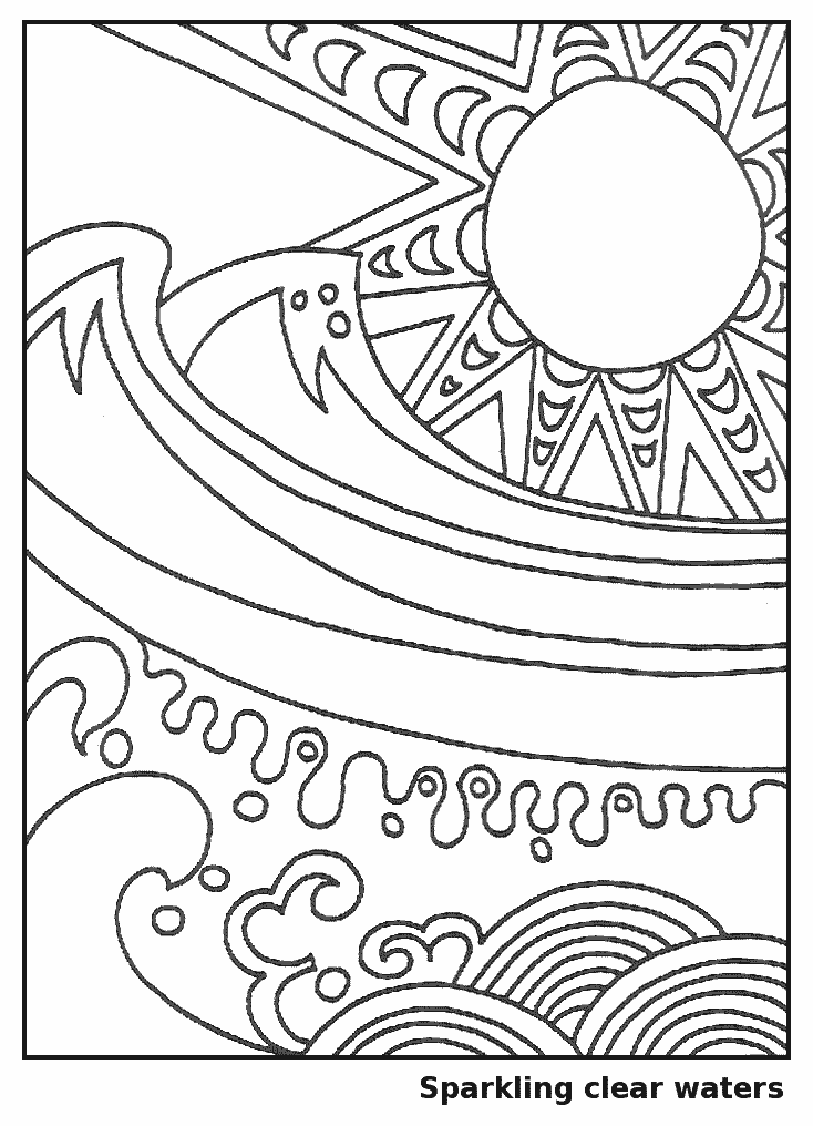 Wave coloring #14, Download drawings
