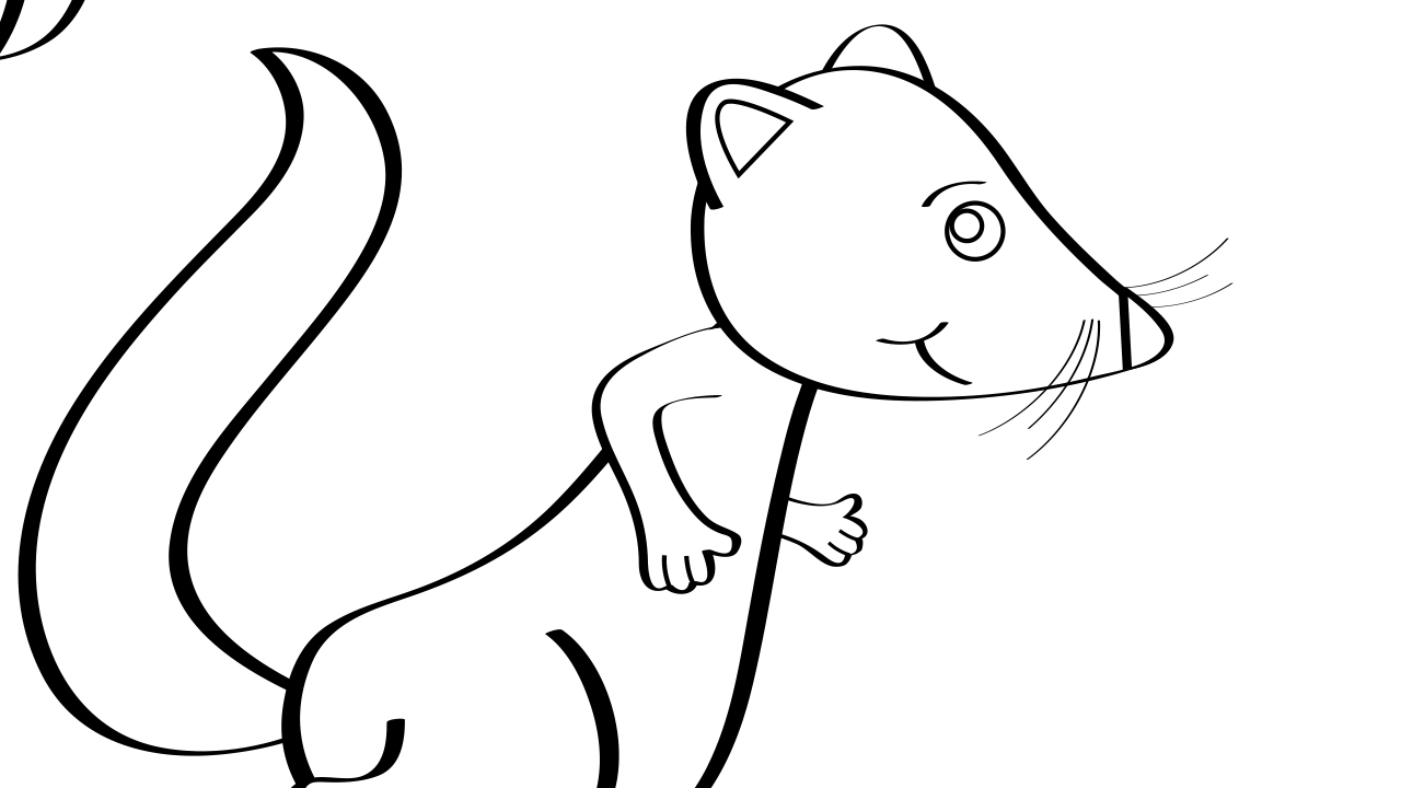 Weasel coloring #12, Download drawings