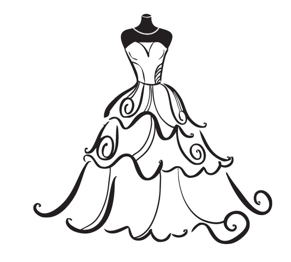 Wedding Dress clipart #2, Download drawings