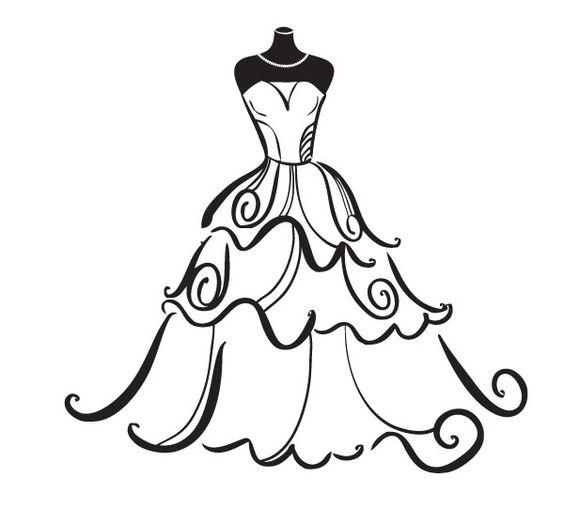 Wedding Dress clipart #1, Download drawings