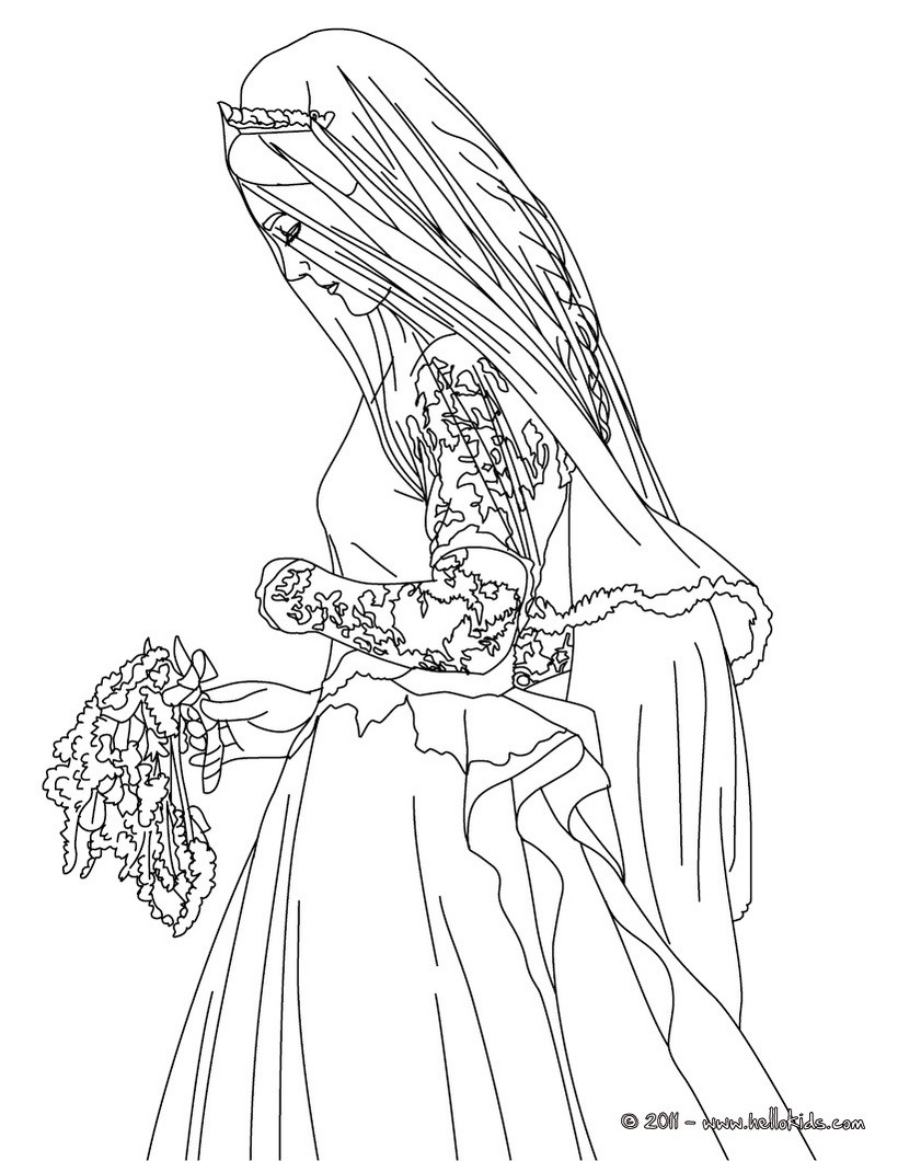 Wedding Dress coloring #1, Download drawings