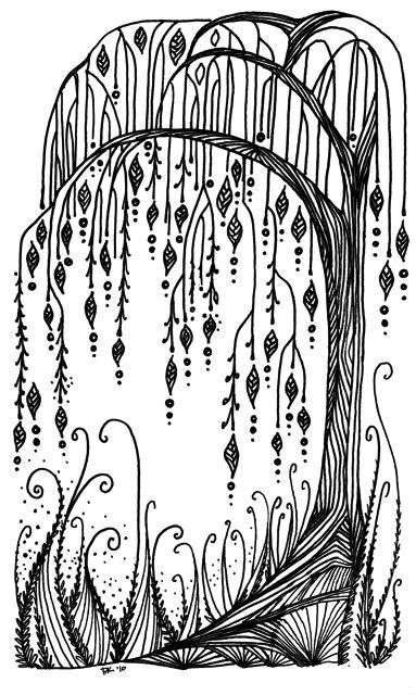 Weeping Willow coloring #18, Download drawings