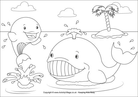 Whale coloring #10, Download drawings