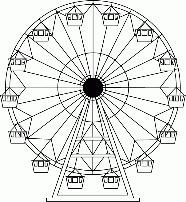 Ferris Wheel coloring #20, Download drawings