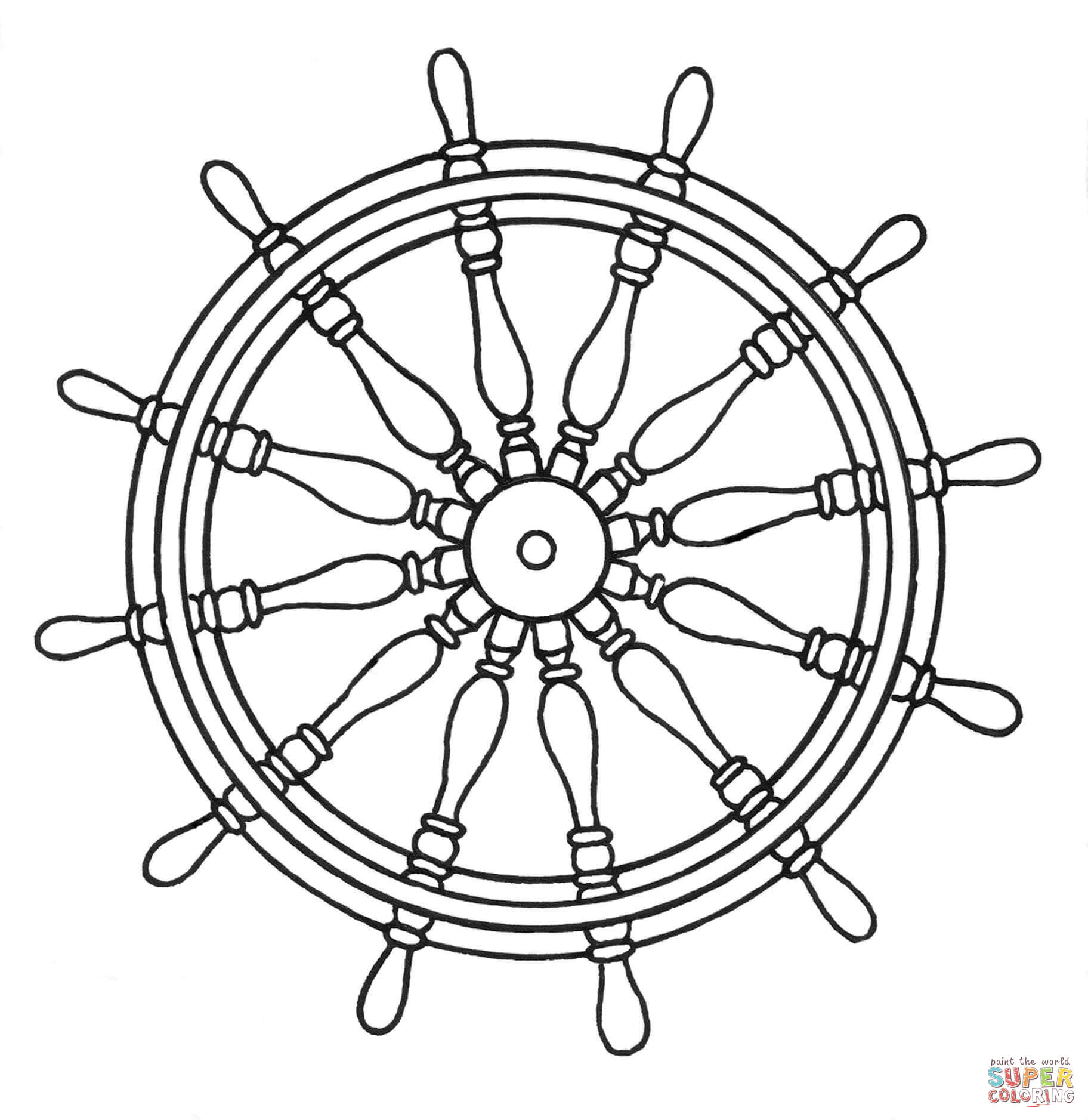 Wheel coloring #6, Download drawings
