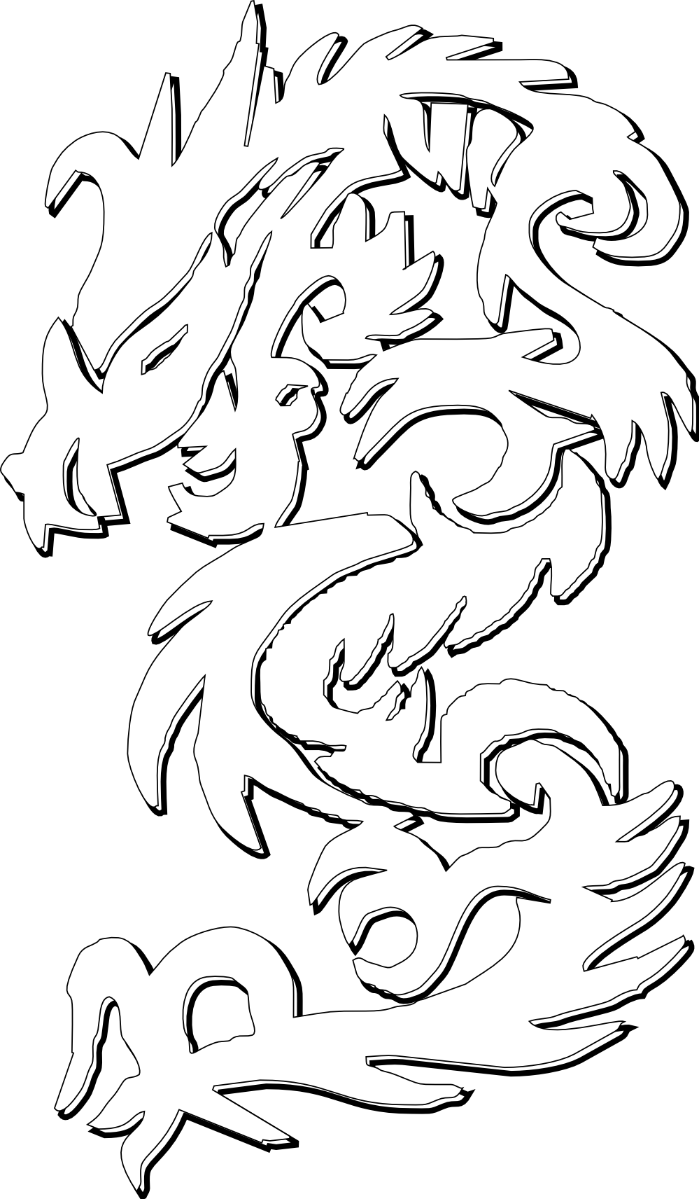 White Dragon svg #8, Download drawings