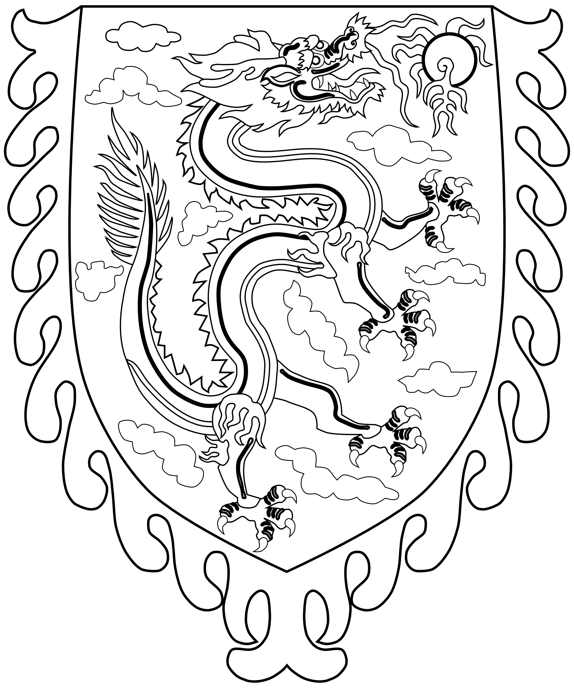 White Dragon svg #3, Download drawings