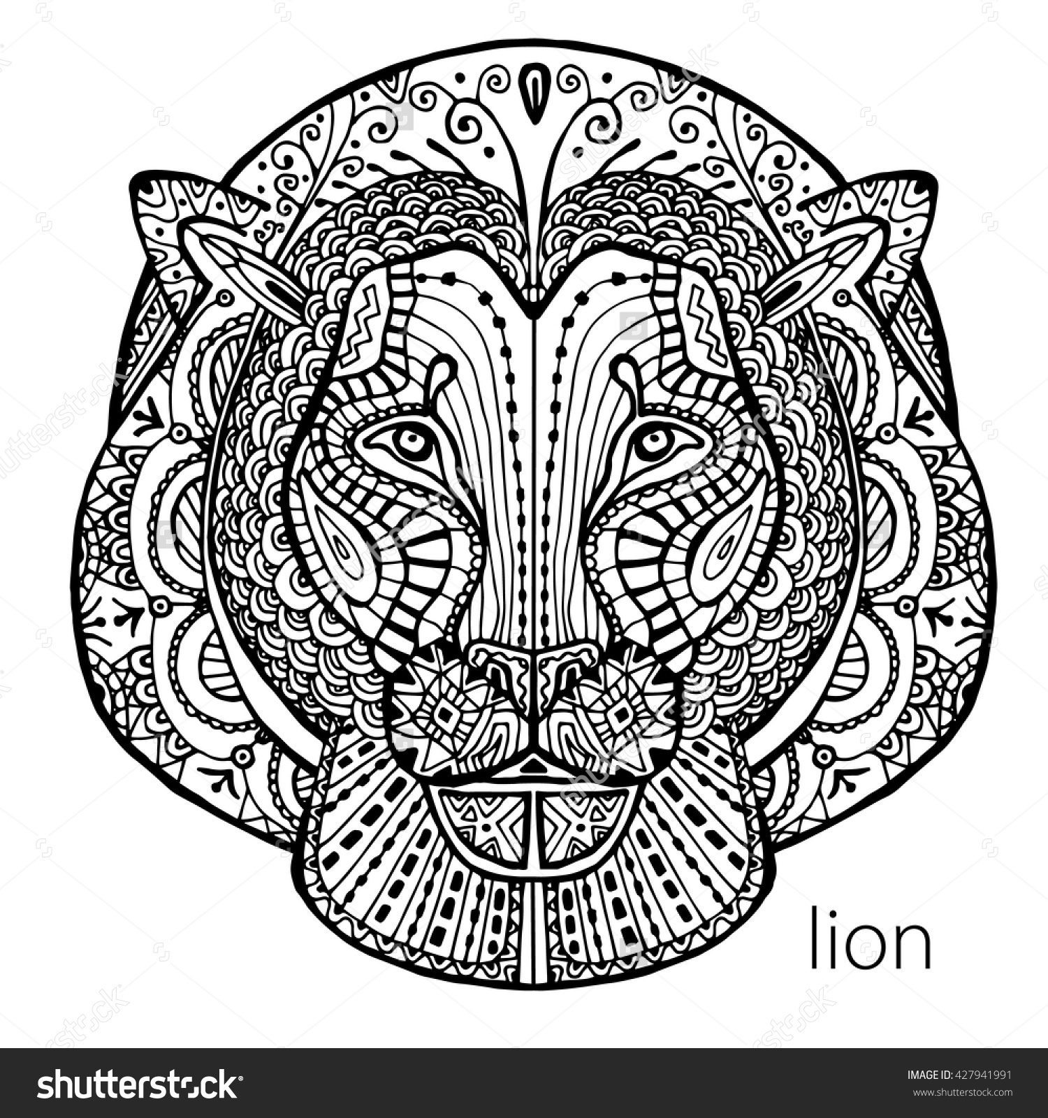 White Lion coloring #1, Download drawings