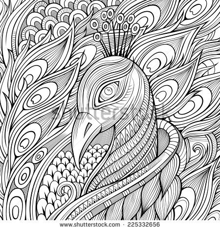 White Peafowl coloring #9, Download drawings
