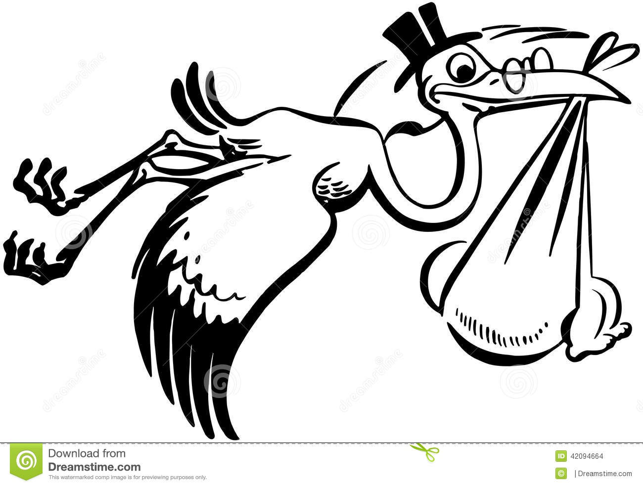 White Stork clipart #1, Download drawings