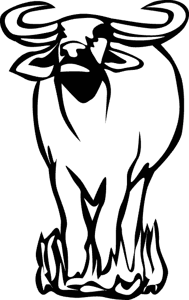 Wildebeest coloring #4, Download drawings