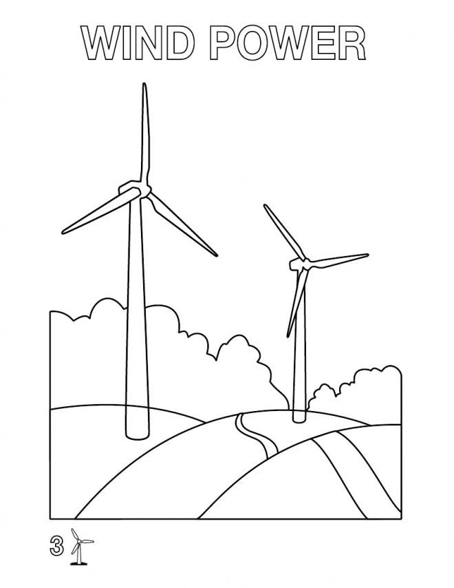 Wind Turbine coloring #16, Download drawings