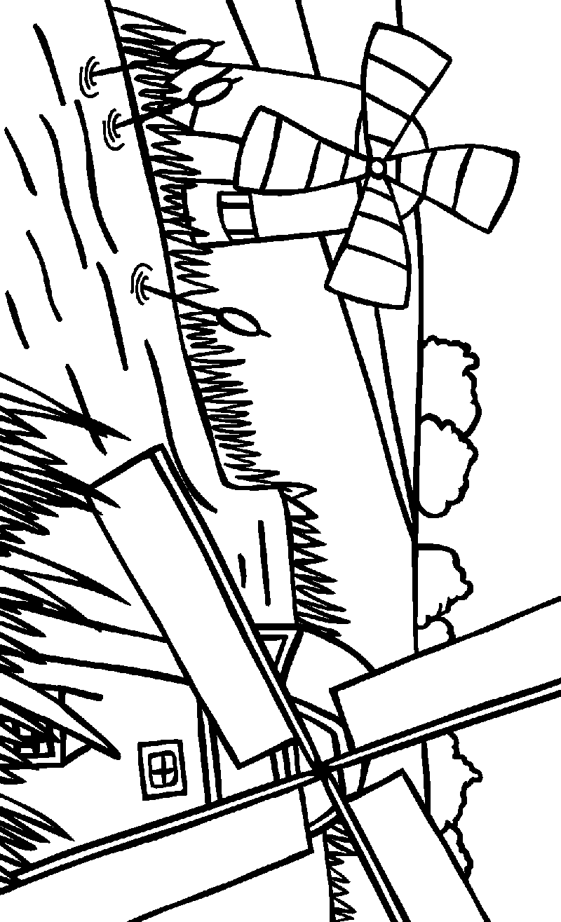 Windmill coloring #15, Download drawings