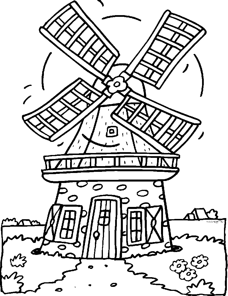 Windmill coloring #14, Download drawings