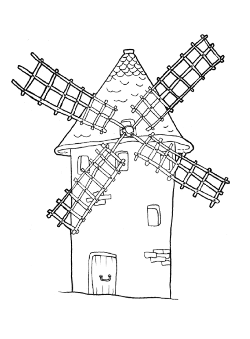 Windmill coloring #16, Download drawings