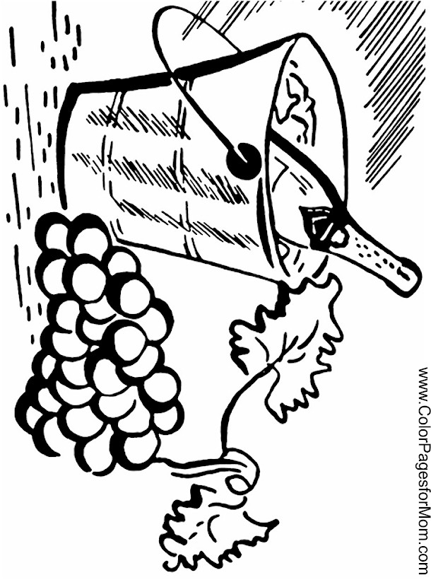 Wine coloring #10, Download drawings