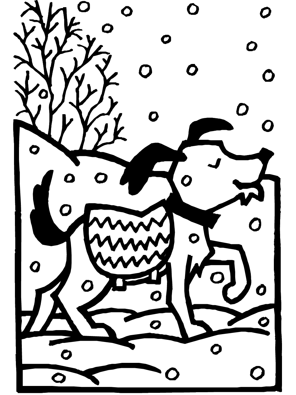 Winter coloring #11, Download drawings