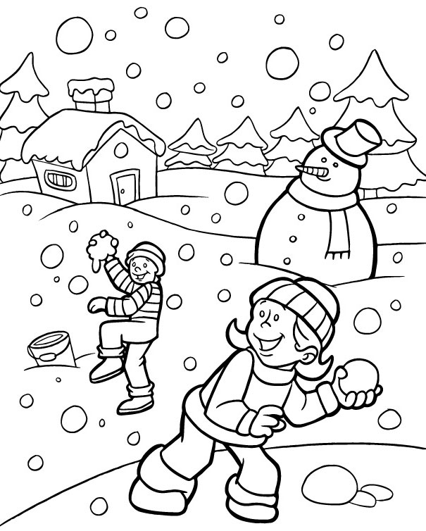 Winter coloring #10, Download drawings