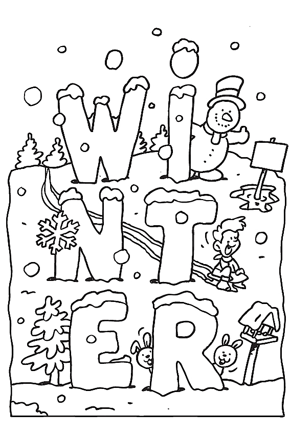 Winter coloring #5, Download drawings