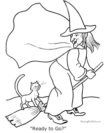 Witch coloring #14, Download drawings