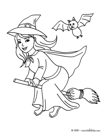 Witch coloring #9, Download drawings