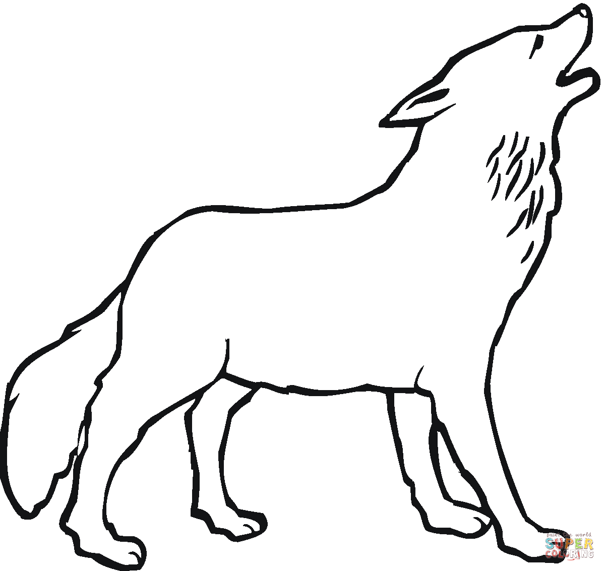 Wolf coloring #13, Download drawings
