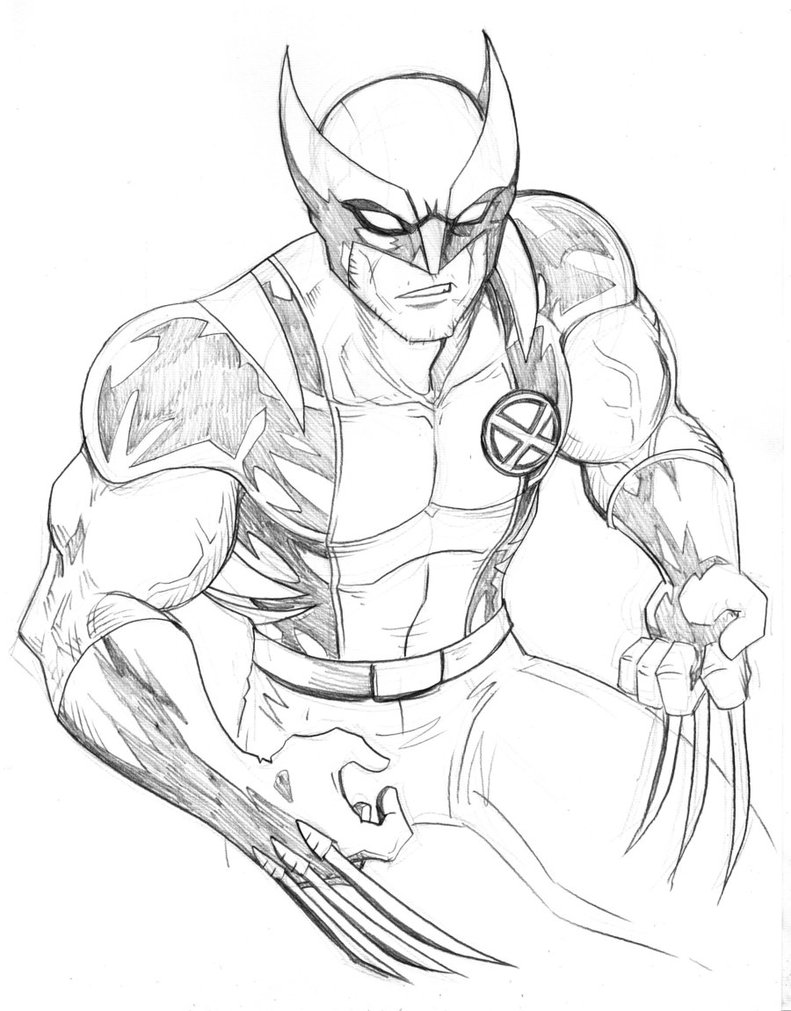 Wolverine coloring #10, Download drawings