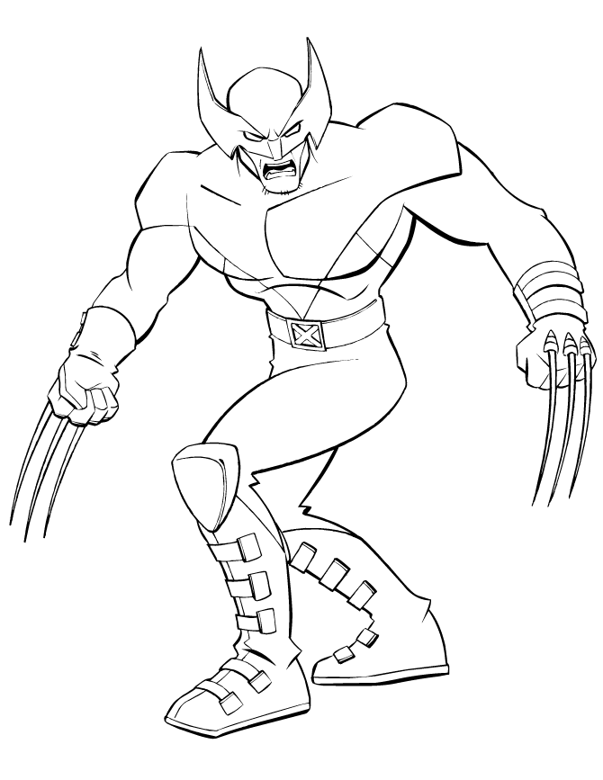 Wolverine coloring #16, Download drawings