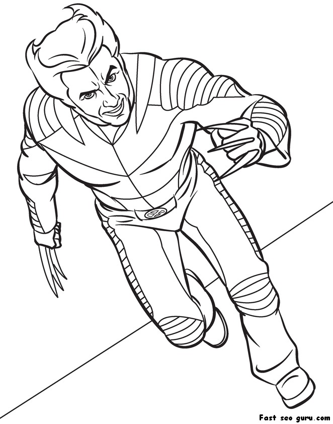 Wolverine coloring #18, Download drawings