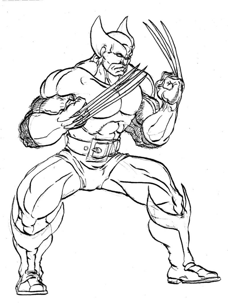 Wolverine coloring #3, Download drawings