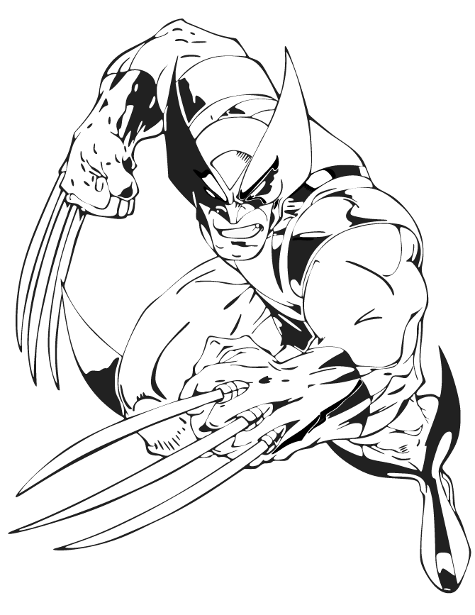 Wolverine coloring #20, Download drawings