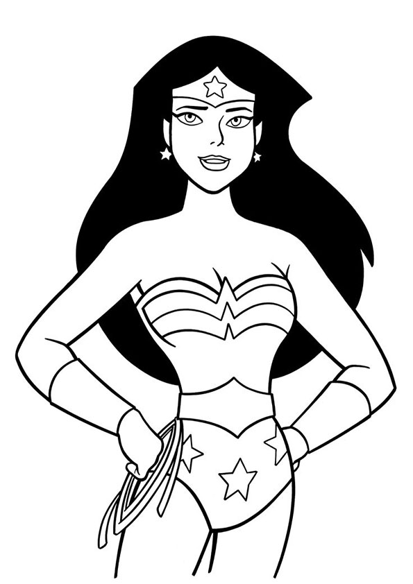 Wonder Woman coloring #2, Download drawings