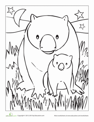 Wombat coloring #18, Download drawings
